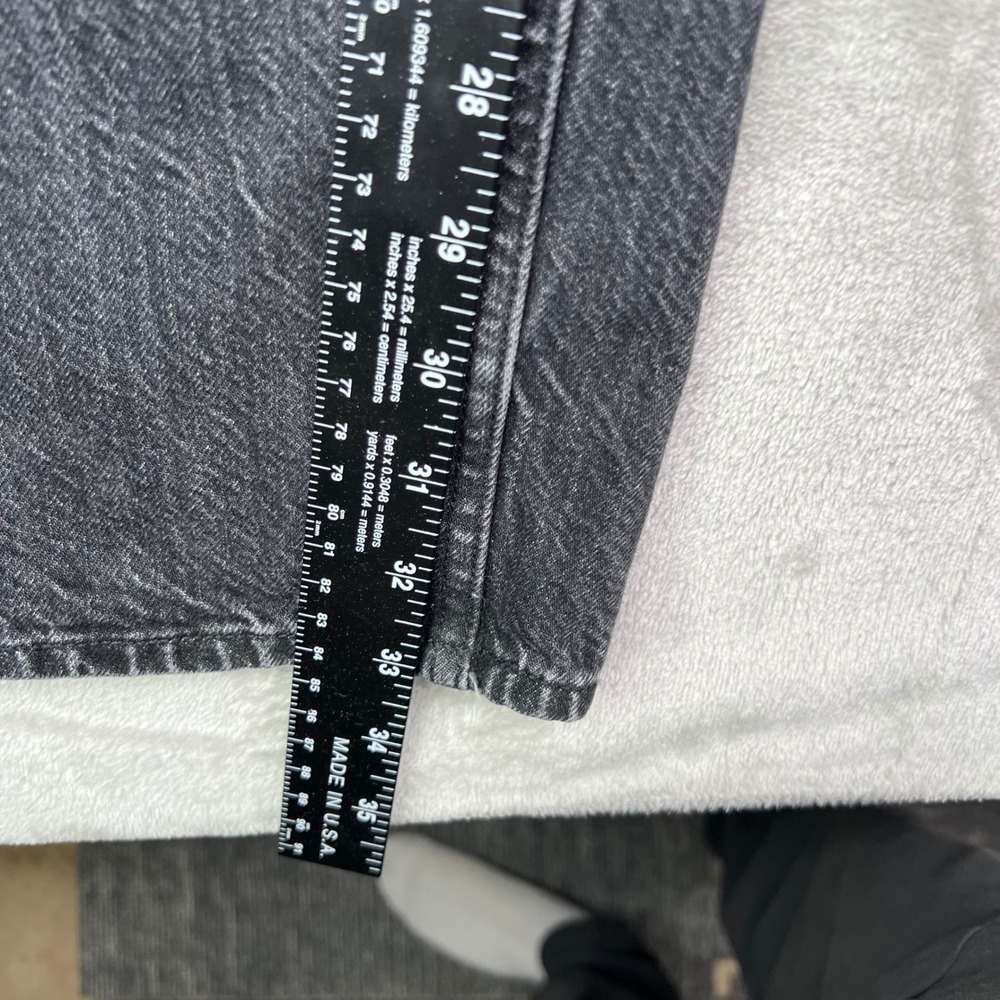 American Eagle Super High Rise Baggy Straight Cargo Jeans Women 8 X-Long Stretch - Picture 10 of 16